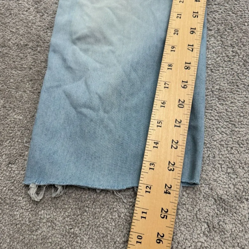 Levi's Vintage Y2K 2001 Light Wash Crop Denim Jeans Mens 34x30 Straight Leg